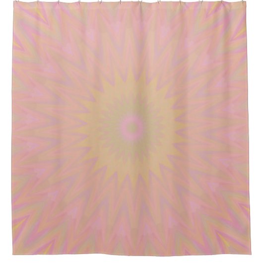 Rideaux De Douche Soleil rose, jaune et vert (Devant)