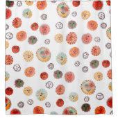 Rideaux De Douche Soleil souriant Aquarelle Whimsical Motif bizarre (Devant)