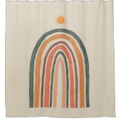 Rideaux De Douche Soleil sur un arc-en-ciel (Devant)