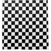 Rideaux De Douche Solid Black with White Square Pattern (Devant)