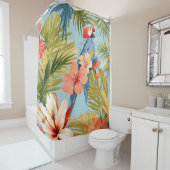 Rideaux De Douche Solitude tropicale Macaw (En situation)