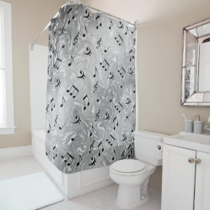 Rideaux De Douche son, métal, musique, musical, signe, note, forme,
