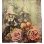 Rideaux De Douche Sorcière Halloween Vintage (Devant)