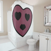 Rideaux De Douche Sortie visage coeur (En situation)