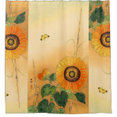 Rideaux De Douche SOUFFLE, BOUTEILLE, FEUILLE VERT Floral japonais (Devant)