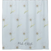 Rideaux De Douche Souhait de fleur de pissenlit bleu (Devant)