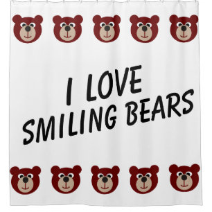 Rideaux De Douche Sourire Teddy Bear + votre arrière - plan & idées