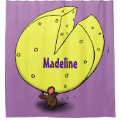 Rideaux De Douche Souris mignonne avec dessin animé au fromage (Devant)