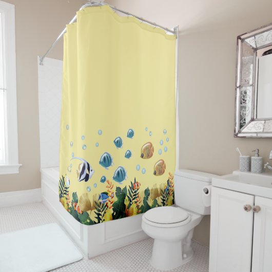 Rideaux De Douche Sous la mer (En situation)
