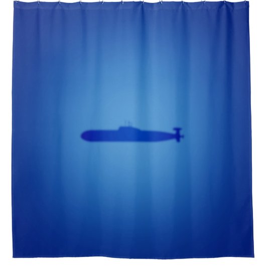 Rideaux De Douche Sous-marin bleu (Devant)