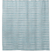 Rideaux De Douche Southwest Winter Snowflakes & Pine Trees Bleu (Devant)