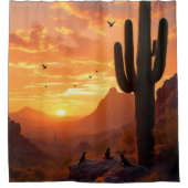 Rideaux De Douche Southwestern Desert at Sunset (Devant)