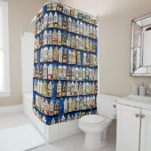 Rideaux De Douche souvenirs hollandais, scène de rue à Amsterdam. (En situation)