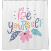 Rideaux De Douche Soyez vous-même | Fleurs Pastel (Devant)