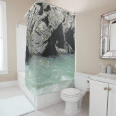 Rideaux De Douche Spa en granit vert pâle (En situation)