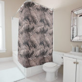 Rideaux De Douche Sparkling Palm Leaves Pattern (En situation)