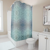Rideaux De Douche Sparkling Raindrops Boho Chic Aqua (En situation)