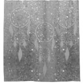 Rideaux De Douche Sparkly Silver Dreamcatchers (Devant)