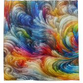 Rideaux De Douche Spectre Abstrait contemporain (Devant)