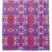 Rideaux De Douche Sphères rouge, blanc et bleu (Devant)