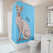 Rideaux De Douche Sphynx cat (En situation)