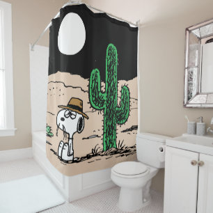 Rideaux De Douche Spike dans un désert illuminé par la Lune