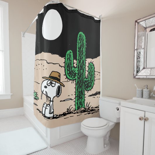 Rideaux De Douche Spike dans un désert illuminé par la Lune (En situation)