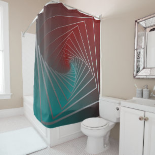 Rideaux De Douche spin bordeaux turquoise