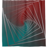 Rideaux De Douche spin bordeaux turquoise (Devant)