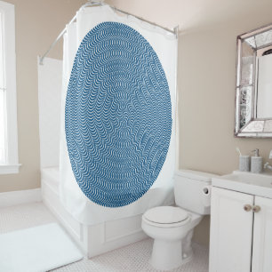 Rideaux De Douche Spirale psychédélique en bleu...