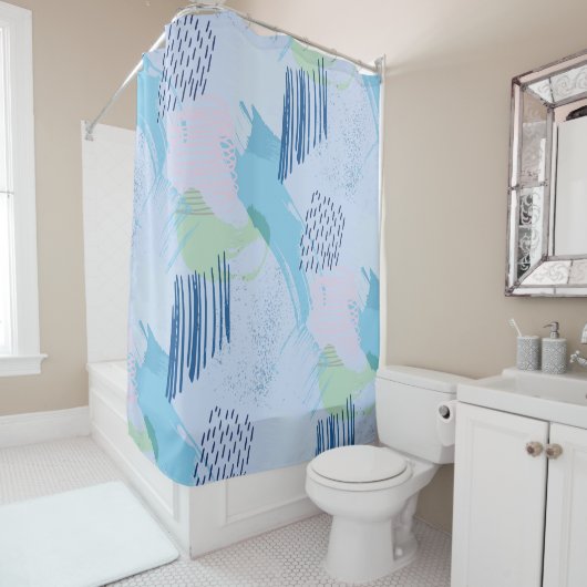 Rideaux De Douche Spirales et lignes tendance (En situation)