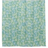 Rideaux De Douche Spirales Vert Bleu (Devant)