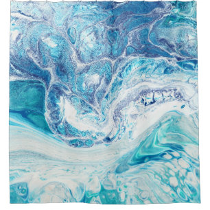 Rideaux De Douche Splash couleur : Acrylique Abstrait Arrière - plan