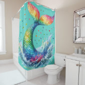 Rideaux De Douche "Splash de la queue de sirène" (En situation)