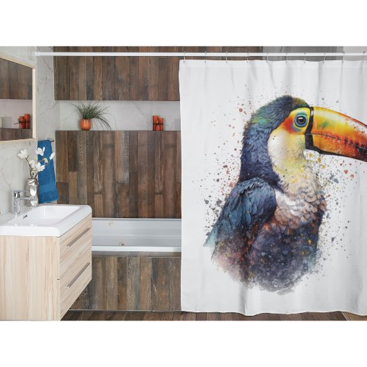 Rideaux De Douche Splendeur tropicale Toucan
