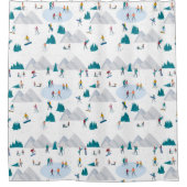Rideaux De Douche Sports d'hiver Vacances Motif (Devant)