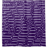 Rideaux De Douche Spots et rayures 2 - Violet (Devant)