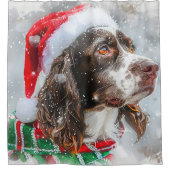 Rideaux De Douche Springer Spaniel chien Noël Fête (Devant)