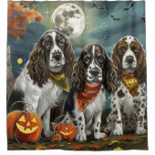Rideaux De Douche Springer Spaniel Halloween Éffrayant (Devant)