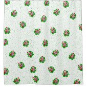 Rideaux De Douche Squelette de Noël Squelette de Père Noël Chien rou (Devant)