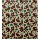 Rideaux De Douche St. Patrick’s Day Coffee & Shamrock Pattern (Devant)