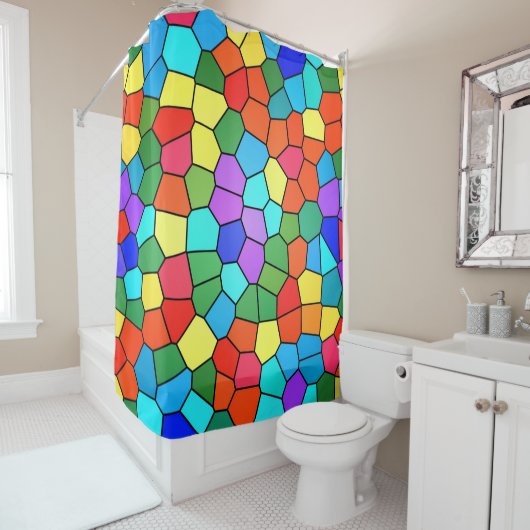 Rideaux De Douche Stained Glass (En situation)