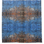 Rideaux De Douche Stainverre look mosaïque abstrait (Devant)