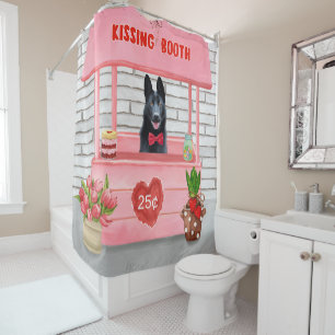Rideaux De Douche Stand de baisers de la Saint-Valentin pour chien b