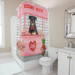 Rideaux De Douche Stand de baisers de la Saint-Valentin pour chien R