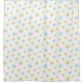 Rideaux De Douche Starburst Fireworks Retro Midsiècle Motif Showe (Devant)