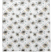 Rideaux De Douche Starburst Motif Retro Mid Century Moderne (Devant)