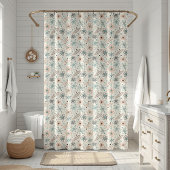 Rideaux De Douche Starburst Retro de l'espace atomique Motif du mili