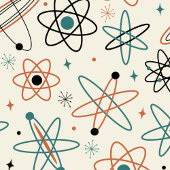 Rideaux De Douche Starburst Retro de l'espace atomique Motif du mili