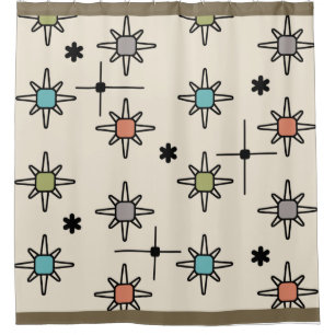 Rideaux De Douche Starbursts Ciel Atomique Multicolore
